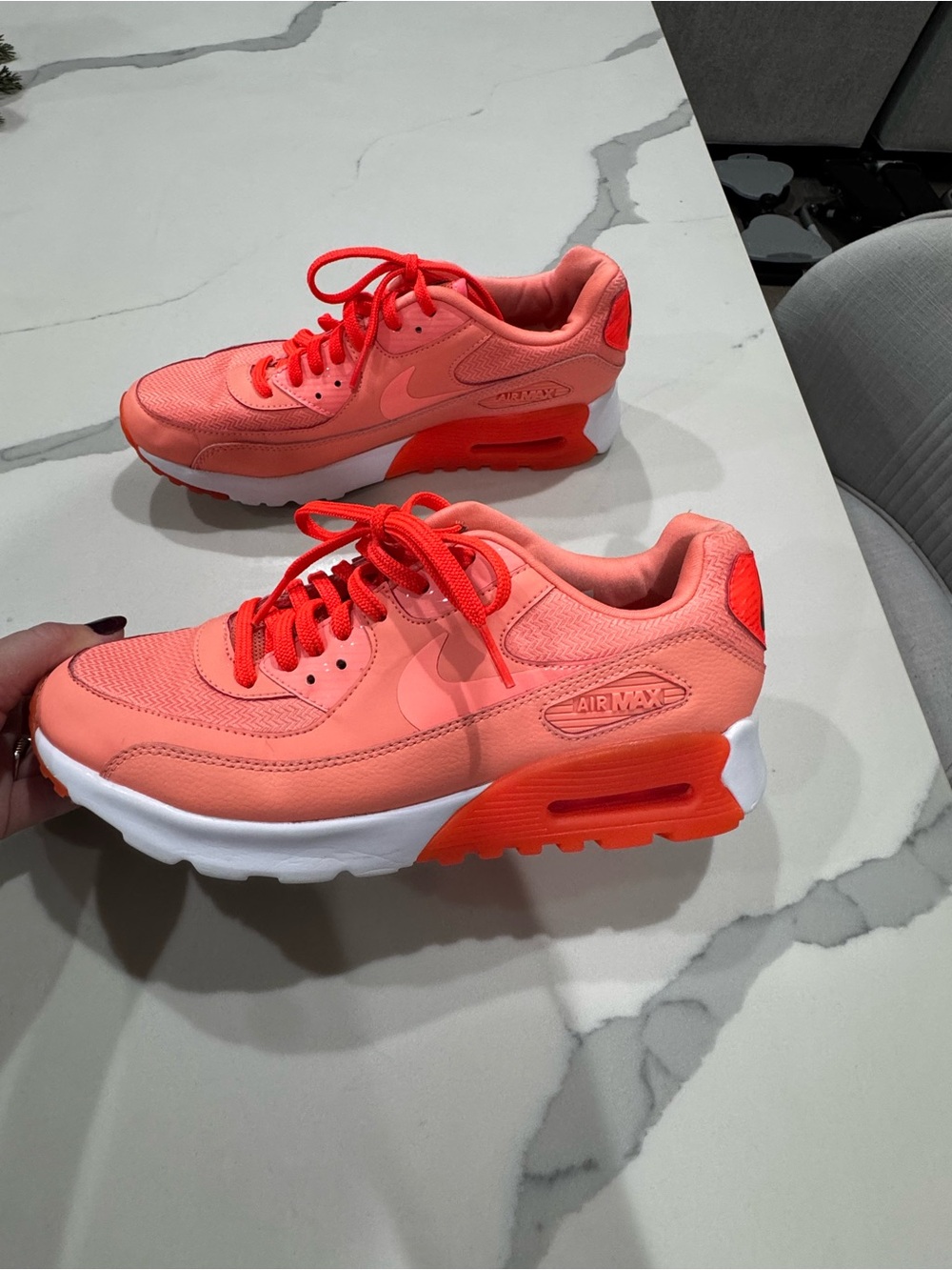 Nike Women’s Air Max Sneakers in Coral and Bright Orange